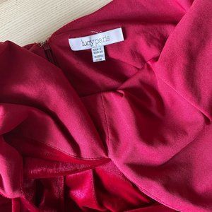 Lucy Paris Sleeveless Red Velvet Evening Gown, Size S